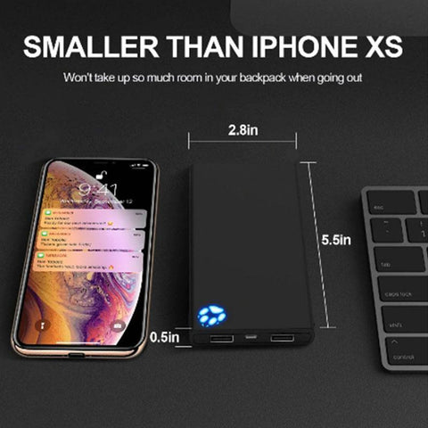 Image of Excellent 10000mAh Power Bank With 2 USB Ports For iPhone & Samsung Gives You BIG Power When You Need It + You Get FREE Shipping Too!