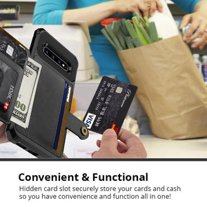 NEW: The Samsung Premium Ultra Armor & Wallet Phone Case All-in-One!  Conveniently Carry Your Cards, ID & Cash Without A Bulky Purse Or Wallet + π You Get FREE SHIPPING Too!