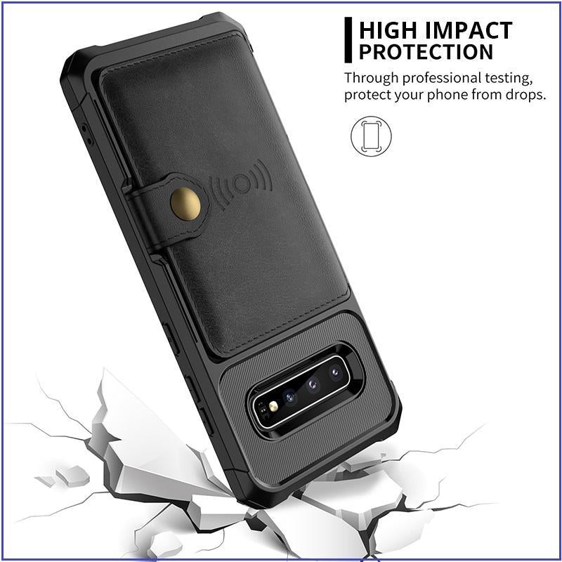 NEW: The Samsung Premium Ultra Armor & Wallet Phone Case All-in-One!  Conveniently Carry Your Cards, ID & Cash Without A Bulky Purse Or Wallet + π You Get FREE SHIPPING Too!