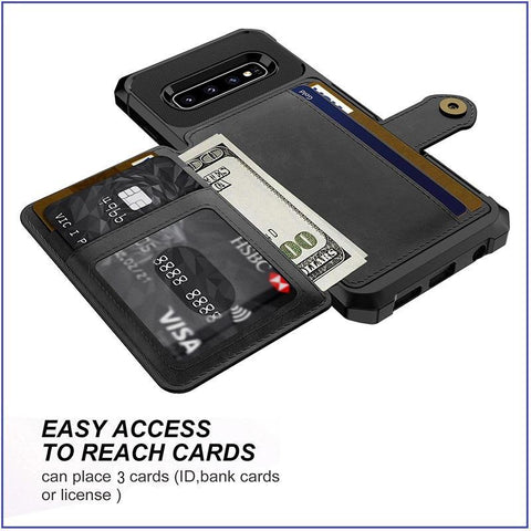 Image of NEW: The Samsung Premium Ultra Armor & Wallet Phone Case All-in-One!  Conveniently Carry Your Cards, ID & Cash Without A Bulky Purse Or Wallet + π You Get FREE SHIPPING Too!