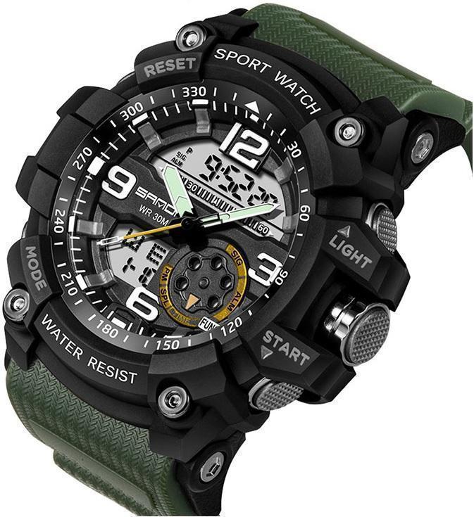 Military-Sports Watch With Advanced LED+Quartz Technology & Loaded With The Functions You Need