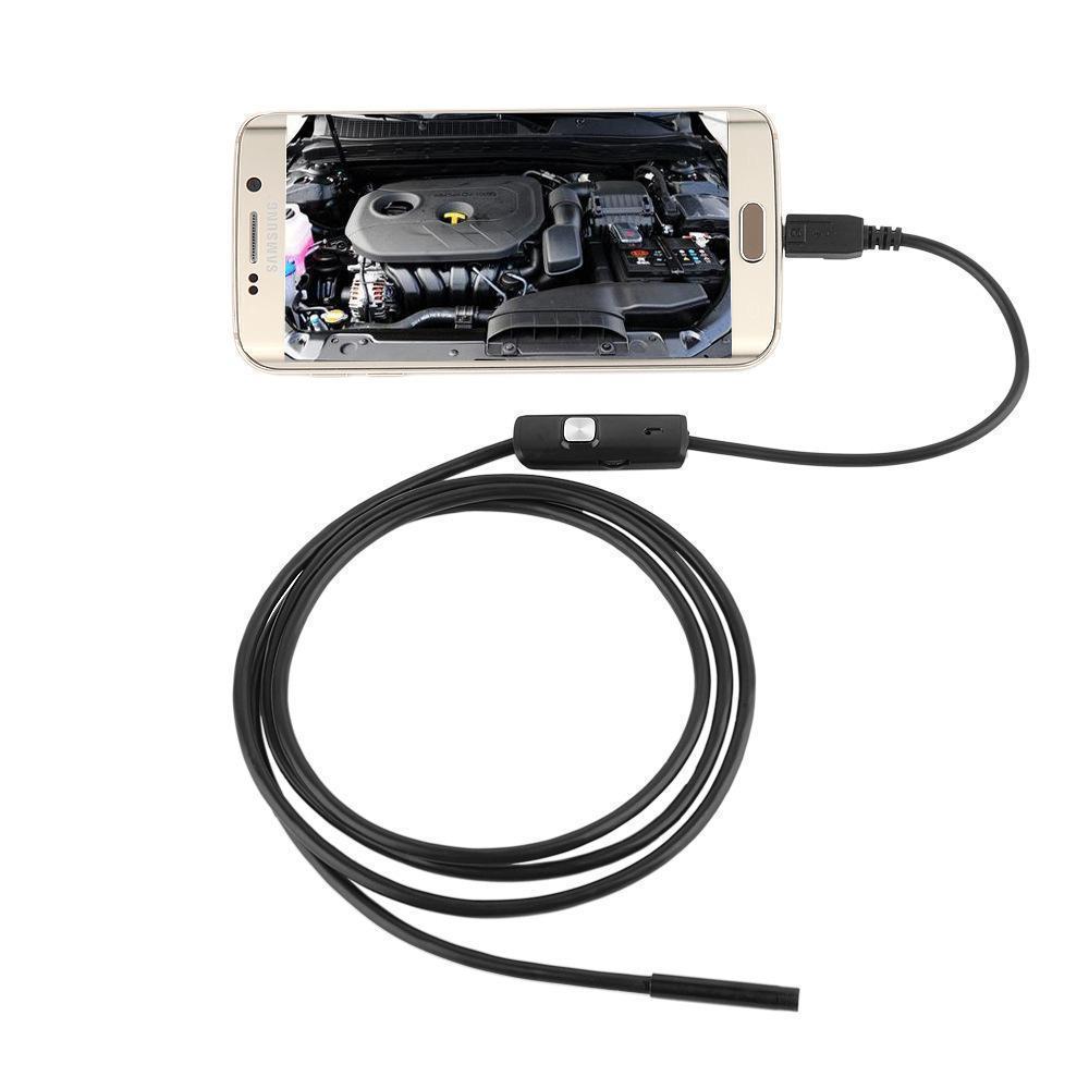 Waterproof 7mm Endoscope For Android Phone With LED Lighted Lens For High Visibility!