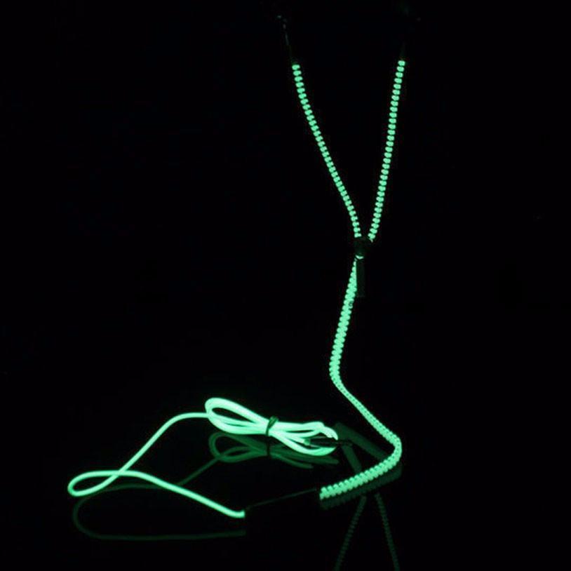 GLOWING ZIPPER EARPHONES