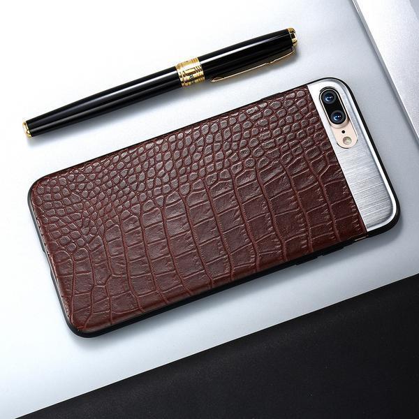 LUXURY METAL + LEATHER CASE FOR YOUR iPHONE