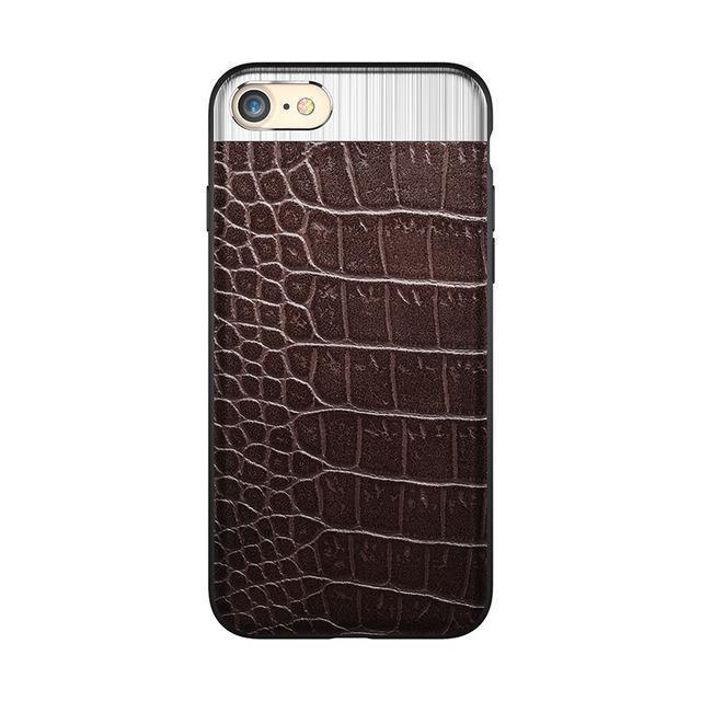 LUXURY METAL + LEATHER CASE FOR YOUR iPHONE