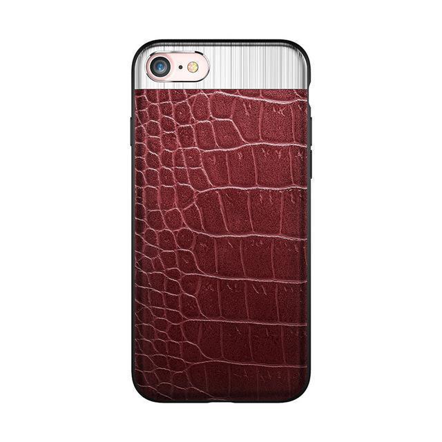 LUXURY METAL + LEATHER CASE FOR YOUR iPHONE