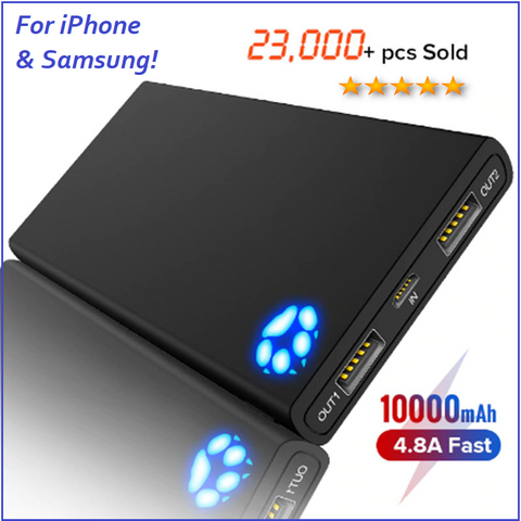 Image of ADD This BEST Rated 10000mAh Power Bank With 2 USB Ports For iPhone & Samsung To Your Cart NOW and Save 57%! Click ADD To CART While There's Still Time!