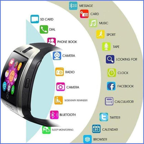 Image of Amazing Full Function Bluetooth Smart Watch With Call Answer, Fitness Apps, Camera + SD Card Port & More!