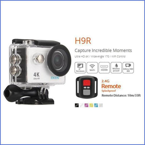 Image of GoPro Style Action Camera With Full Remote & Complete Upgraded Accessory Bundle