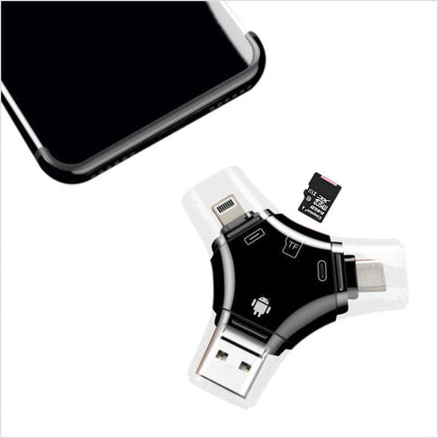 Image of The Ultimate 4-in-1 USB Data Hub + Micro SD Card Reader For iPhone & Samsung