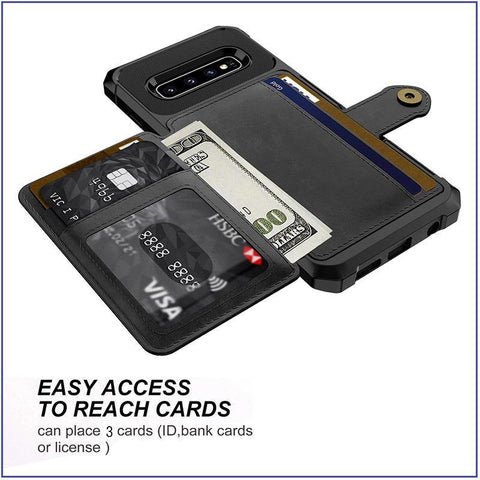 Image of NEW: The Samsung Premium Ultra Armor & Wallet Phone Case All-in-One!  Conveniently Carry Your Cards, ID & Cash Without A Bulky Purse Or Wallet + 🚚 You Get FREE SHIPPING Too!
