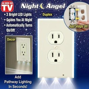 New LED Lighted Socket Plate For Safer Hallways & Bathrooms At Night