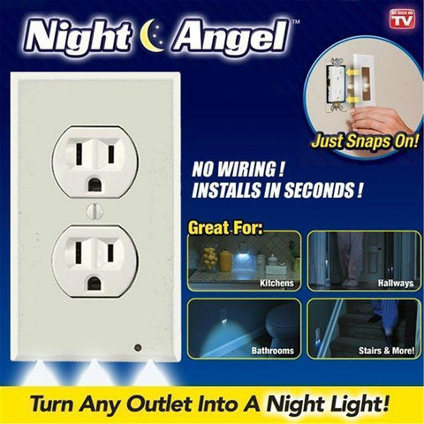 Image of New LED Lighted Socket Plate For Safer Hallways & Bathrooms At Night