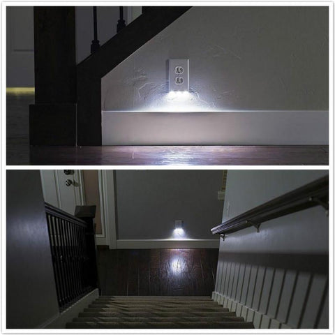Image of New LED Lighted Socket Plate For Safer Hallways & Bathrooms At Night