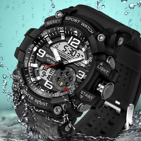 Image of Military-Sports Watch With Advanced LED+Quartz Technology & Loaded With The Functions You Need