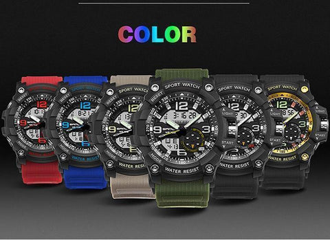 Image of Military-Sports Watch With Advanced LED+Quartz Technology & Loaded With The Functions You Need