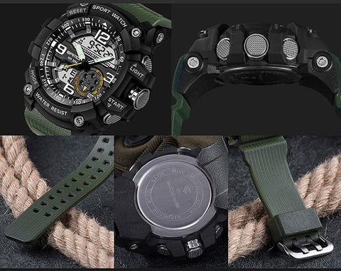 Image of Military-Sports Watch With Advanced LED+Quartz Technology & Loaded With The Functions You Need