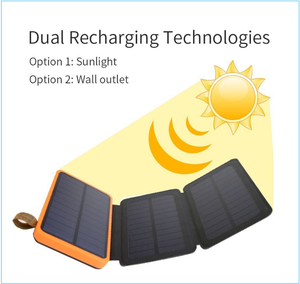 BEST Rated DUAL POWER 10000 mAh Power Bank With 3-Panel Solar Charger + Built In LED Flashlight + 🚛 You Get FREE Shipping Too!