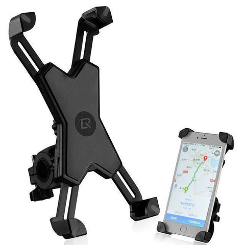 Image of Pro Cellphone Mount For Mountain & Road Bikes, Universal FITS ALL 3.5" to 7" phones, iPhone X, 8, 7, 6 Samsung 9, 8, 7, 6, Galaxy