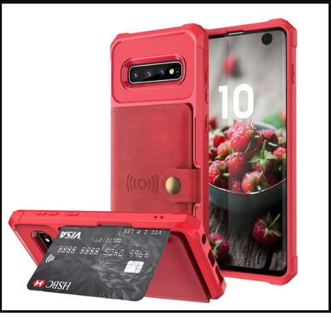 Image of NEW: The Samsung Premium Ultra Armor & Wallet Phone Case All-in-One!  Conveniently Carry Your Cards, ID & Cash Without A Bulky Purse Or Wallet + 🚚 You Get FREE SHIPPING Too!