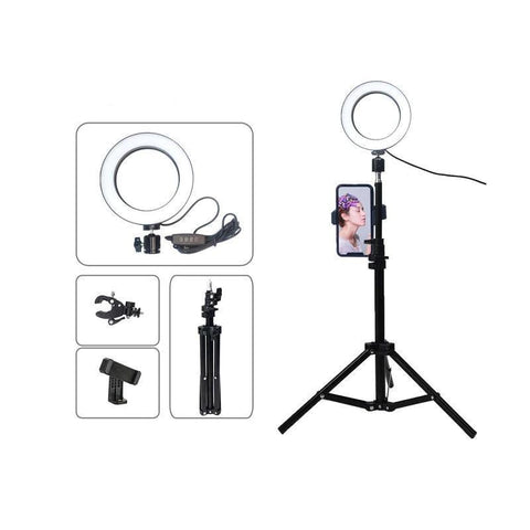 Image of Produce the ULTIMATE Photography and Live Stream Videos with this Portable 6" Selfie LED Light and Tripod Stand ++ You Get FREE Shipping Too!  🚛