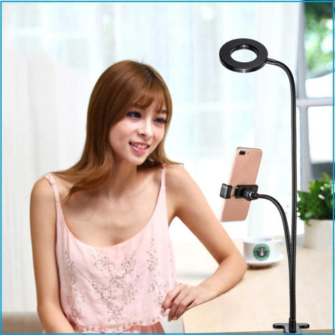 Image of NEW Selfie Light + Phone Holder With 360 Degree Swivel & 3 Light Mode Settings Is Perfect For Your YouTube, Instagram, TikTok Live Stream Videos + 🚛 You Get FREE Shipping Too!