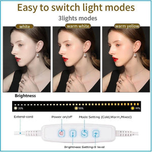 NEW Selfie Light + Phone Holder With 360 Degree Swivel & 3 Light Mode Settings Is Perfect For Your YouTube, Instagram, TikTok Live Stream Videos + 🚛 You Get FREE Shipping Too!