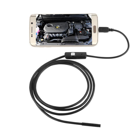 Image of Waterproof 7mm Endoscope For Android Phone With LED Lighted Lens For High Visibility!