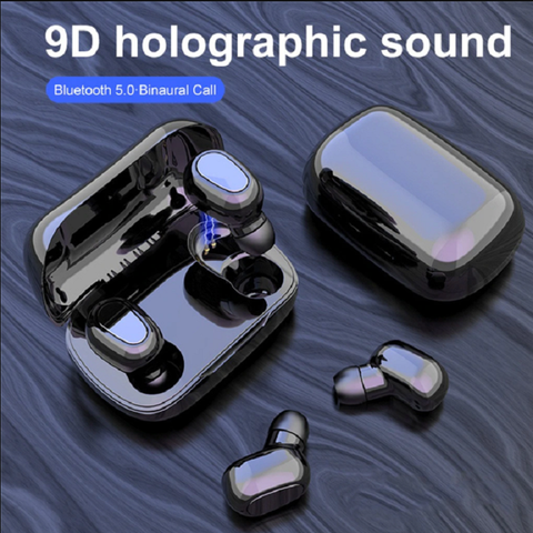 Image of True Hi-Fi Wireless Bluetooth 5.0 Sport Headset Wireless Earphone Delivers Amazing 3D Stereo + Portable Magnetic Charging Box + FREE Shipping Too!