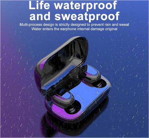 Image of True Hi-Fi Wireless Bluetooth 5.0 Sport Headset Wireless Earphone Delivers Amazing 3D Stereo + Portable Magnetic Charging Box + FREE Shipping Too!