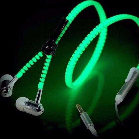 Image of GLOWING ZIPPER EARPHONES