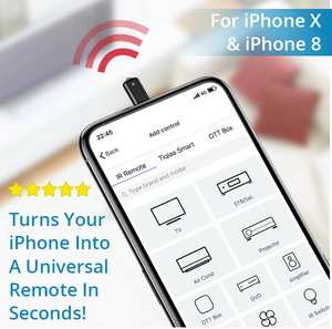 Turns Your iPhone X or iPhone 8 Into A UNIVERSAL SMART REMOTE!  Control All Devices With Your Phone... Quick & Easy!