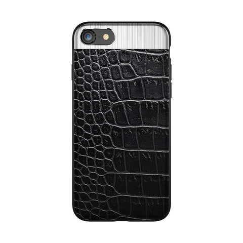 Image of LUXURY METAL + LEATHER CASE FOR YOUR iPHONE