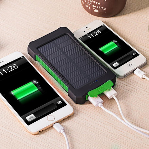 Image of DUAL Bank Solar Powerbank For Charging Phones & Devices Fast So You Always Have The Power You Need!