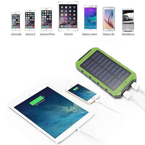 Image of DUAL Bank Solar Powerbank For Charging Phones & Devices Fast So You Always Have The Power You Need!