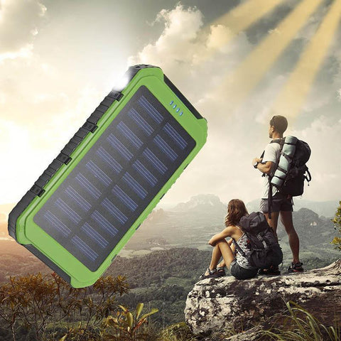 Image of DUAL Bank Solar Powerbank For Charging Phones & Devices Fast So You Always Have The Power You Need!