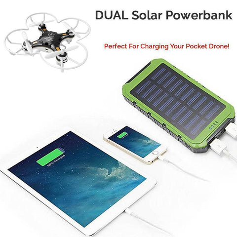 Image of Get Your Own DUAL Solar Powerbank For Charging All Of Your Devices Fast + You Get FREE SHIPPING When You Add This To Your Order Right Now! Select the color you want below: