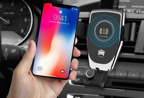 Image of Wireless Car Charger For iPhone XS, Max X, 8, and SAMSUNG. Qi Charger Delivers Supers Fast Wireless Charging.